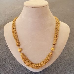 Gold Tone Rope Chain Necklace